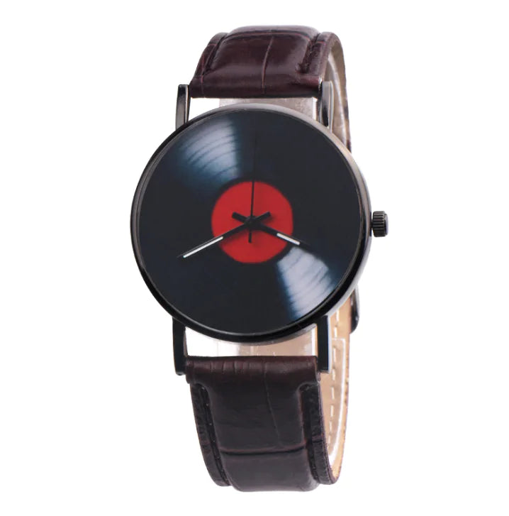 Disc Watch, Leather Strap