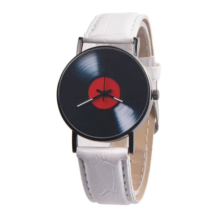Disc Watch, Leather Strap