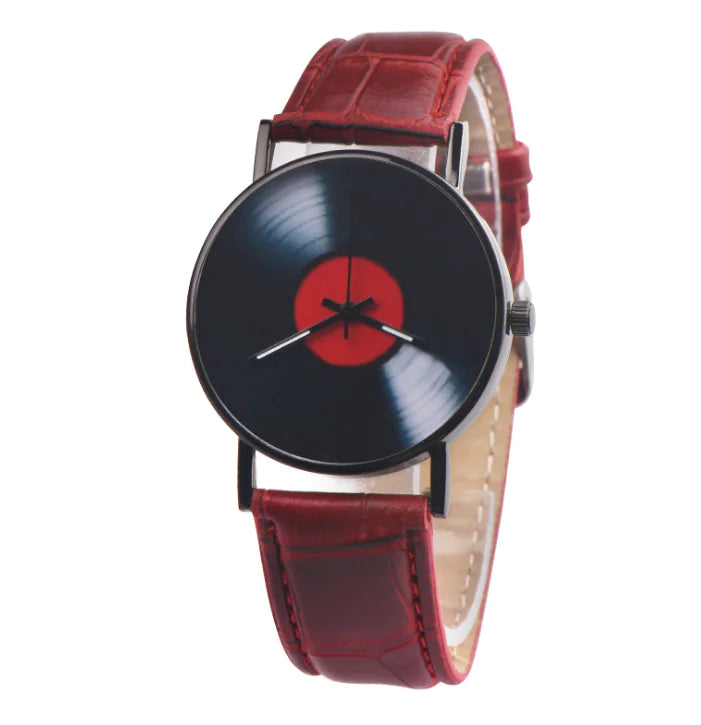 Disc Watch, Leather Strap