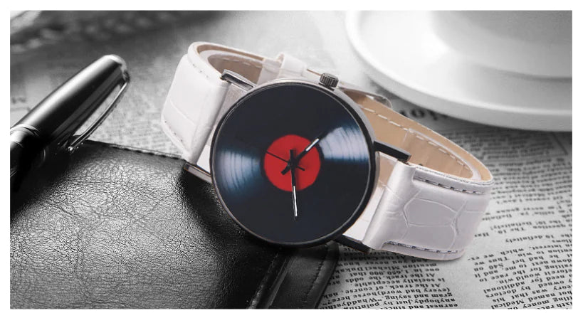 Disc Watch, Leather Strap