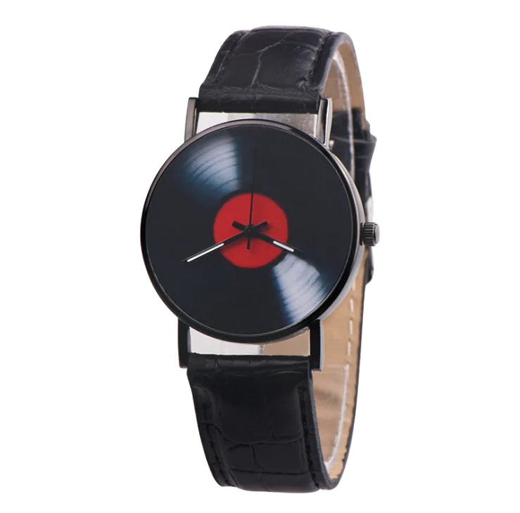 Disc Watch, Leather Strap